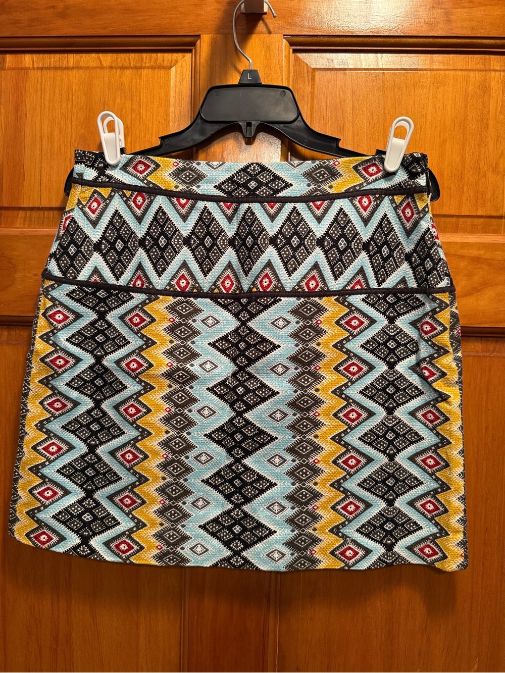 LOFT Multi-Color Aztec Mini Skirt